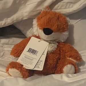 Warm Cuddly Fox Plush in Vibrant Orange and Soft White
